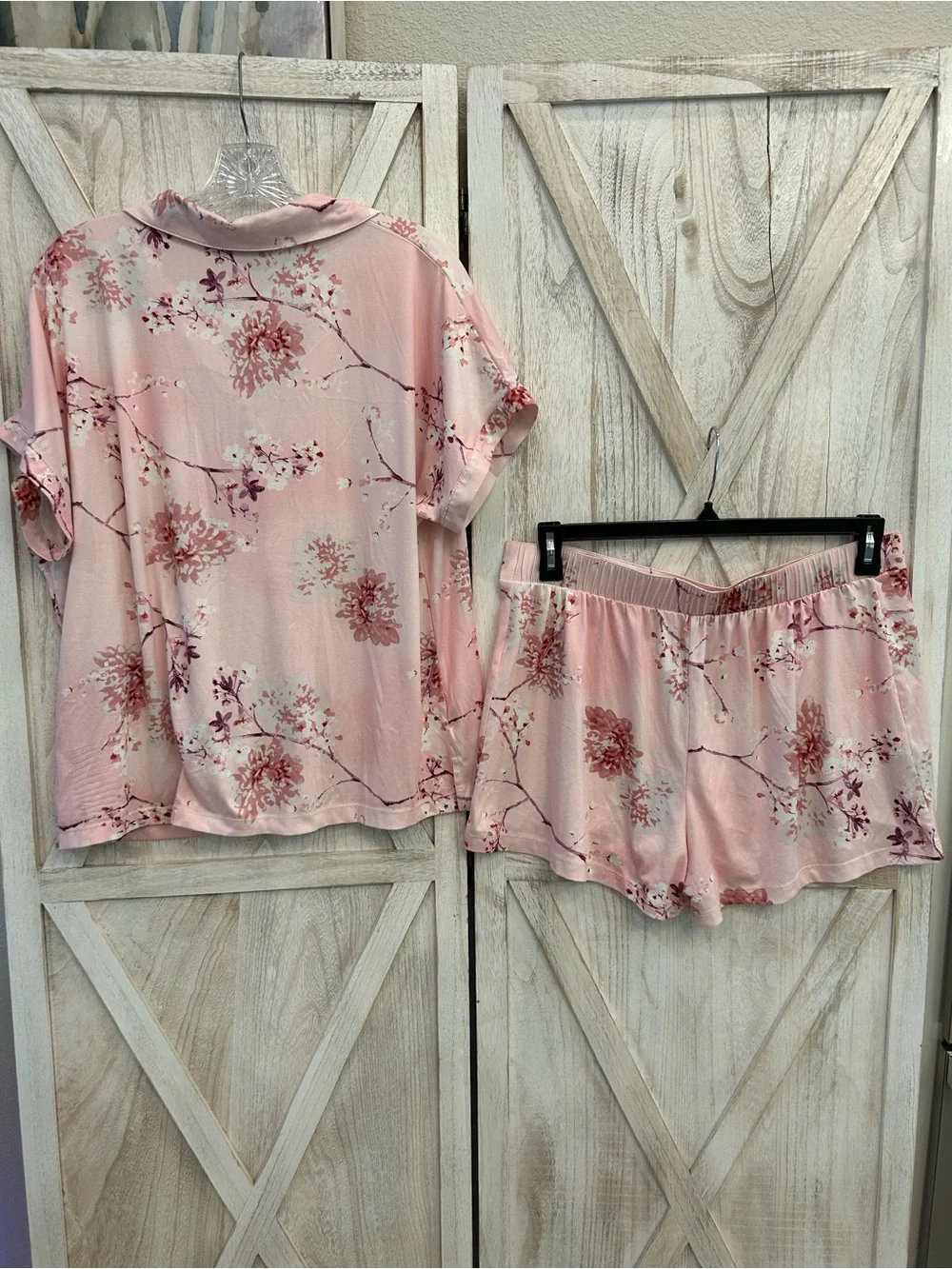 Jones New York Pink Floral Short-Sleeve Pajama Set